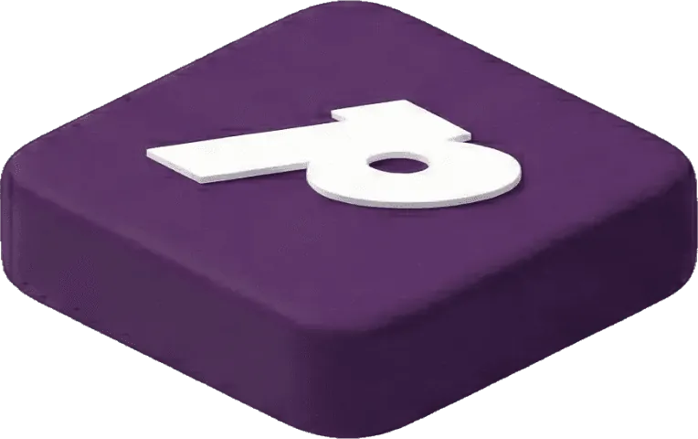 The Public Grid logo on a purple 3D tile